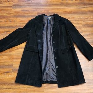 Black Suede Car Coat - Style & Co Women's 18